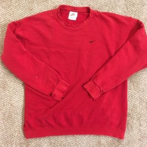 THRASHED VTG Nike white tag made in USA crew sz L
